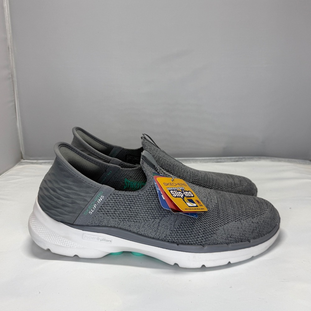 Skechers Hands Free Slip-ins GO WALK 6 Gray Walking Shoes 124569 Womens 10